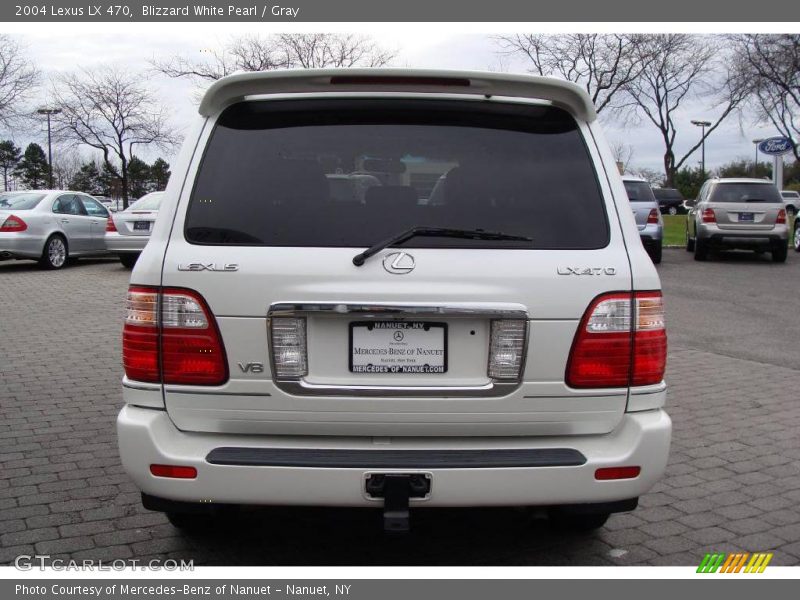 Blizzard White Pearl / Gray 2004 Lexus LX 470