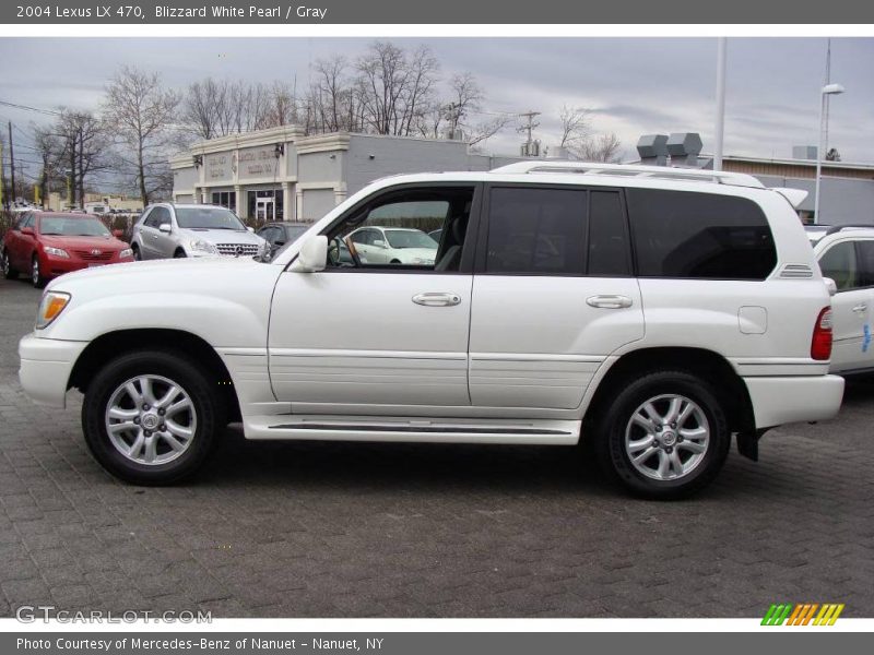 Blizzard White Pearl / Gray 2004 Lexus LX 470