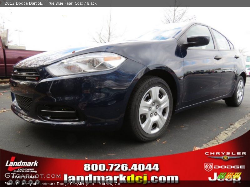 True Blue Pearl Coat / Black 2013 Dodge Dart SE