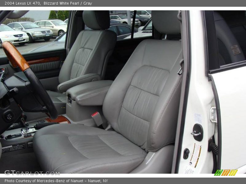 Blizzard White Pearl / Gray 2004 Lexus LX 470