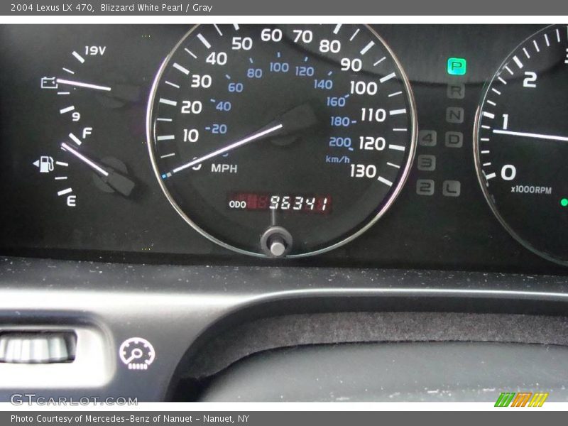 Blizzard White Pearl / Gray 2004 Lexus LX 470
