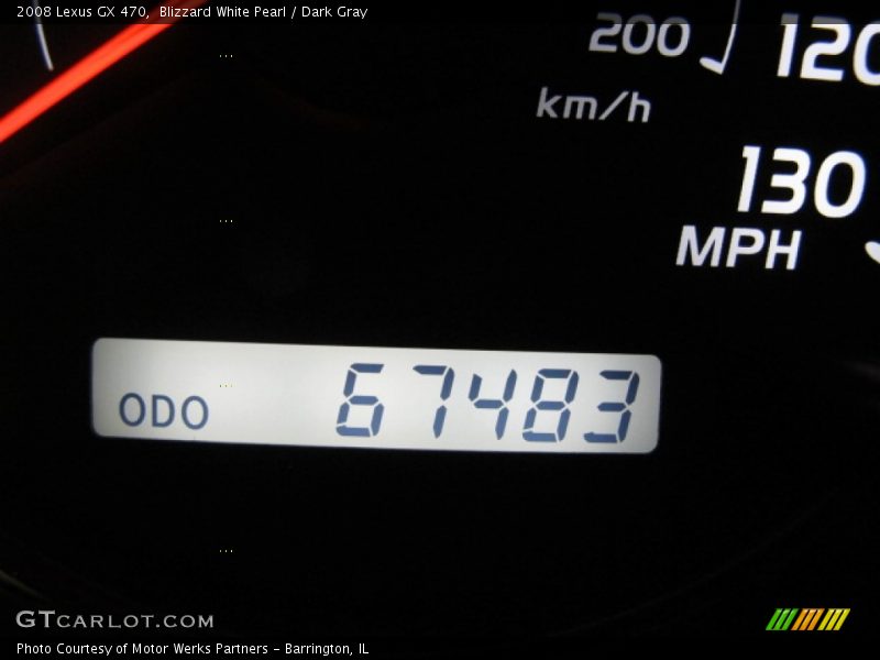Blizzard White Pearl / Dark Gray 2008 Lexus GX 470