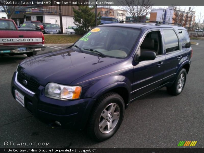 True Blue Metallic / Medium Dark Pebble 2003 Ford Escape Limited 4WD