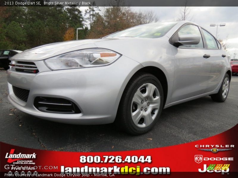 Bright Silver Metallic / Black 2013 Dodge Dart SE