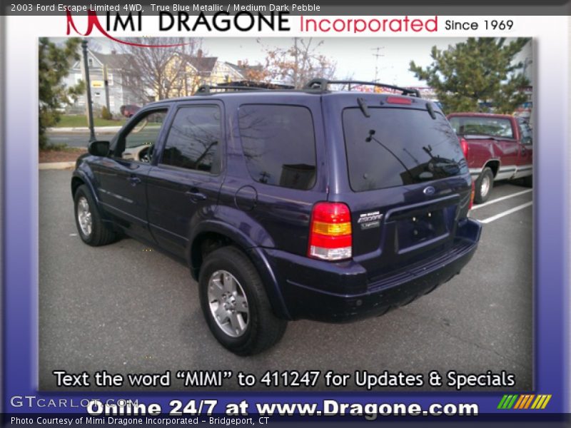 True Blue Metallic / Medium Dark Pebble 2003 Ford Escape Limited 4WD