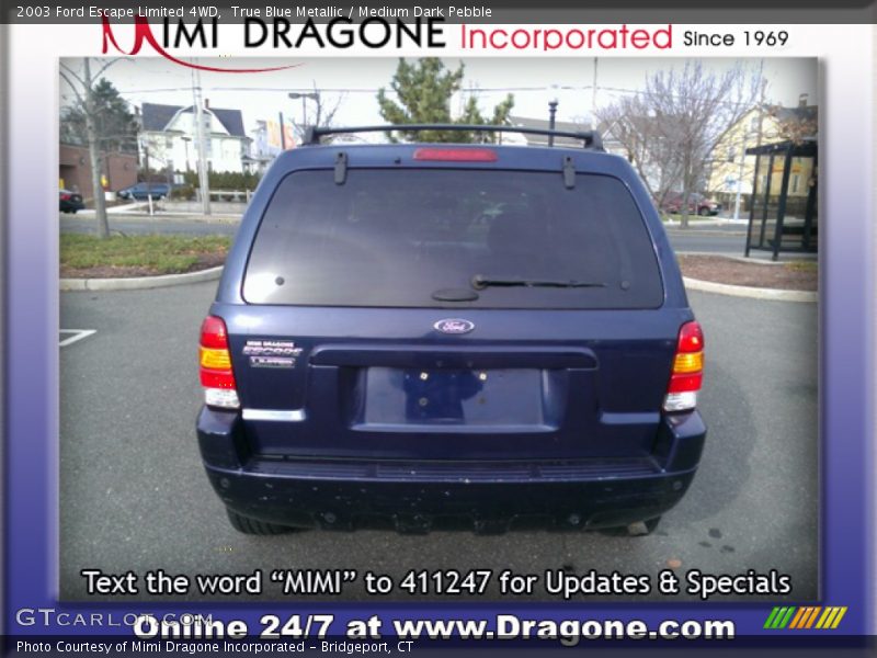 True Blue Metallic / Medium Dark Pebble 2003 Ford Escape Limited 4WD