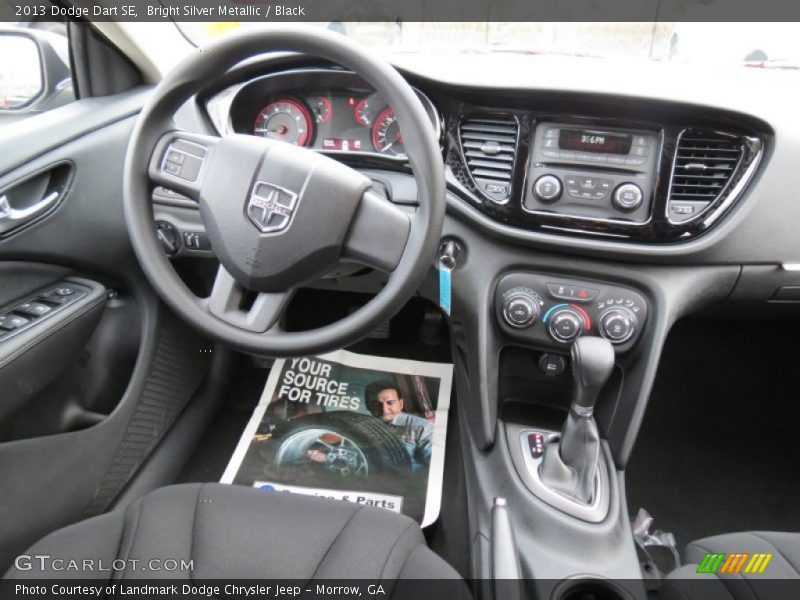Bright Silver Metallic / Black 2013 Dodge Dart SE