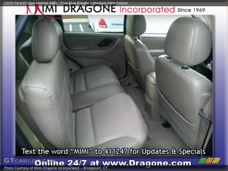 True Blue Metallic / Medium Dark Pebble 2003 Ford Escape Limited 4WD