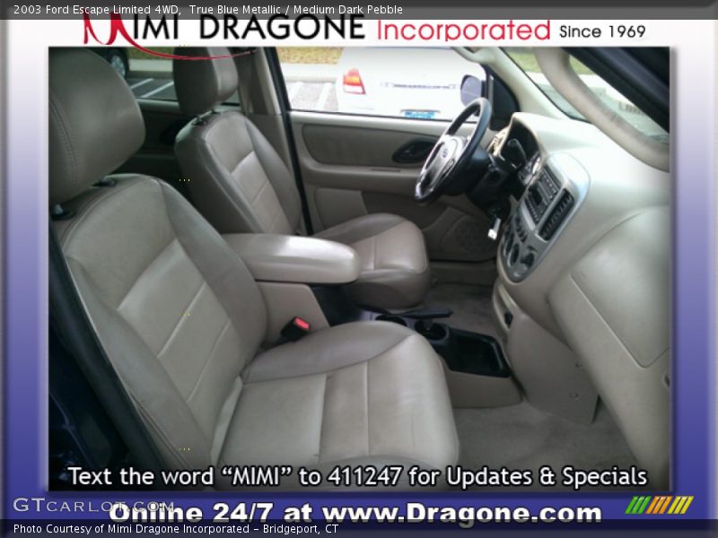 True Blue Metallic / Medium Dark Pebble 2003 Ford Escape Limited 4WD