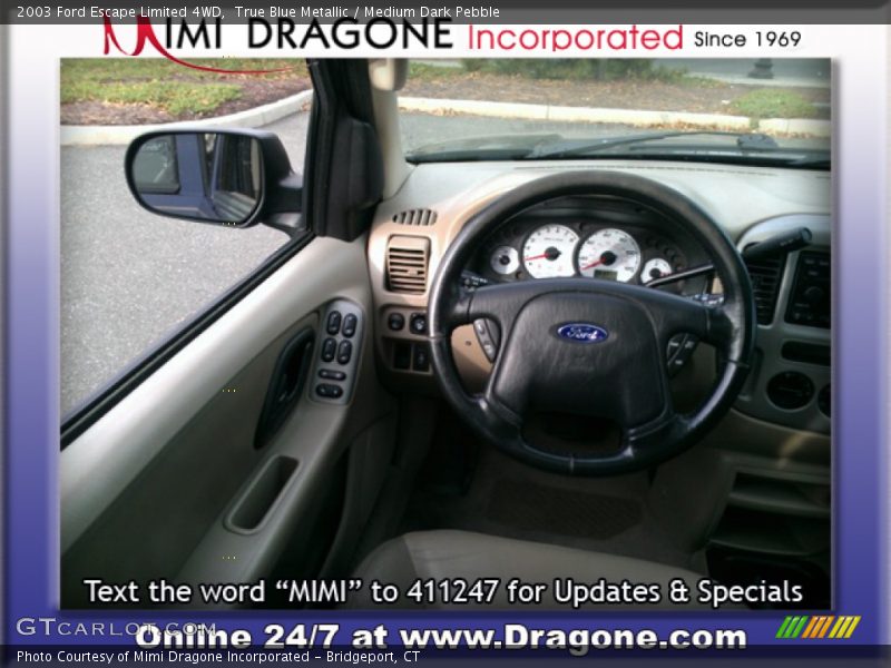 True Blue Metallic / Medium Dark Pebble 2003 Ford Escape Limited 4WD