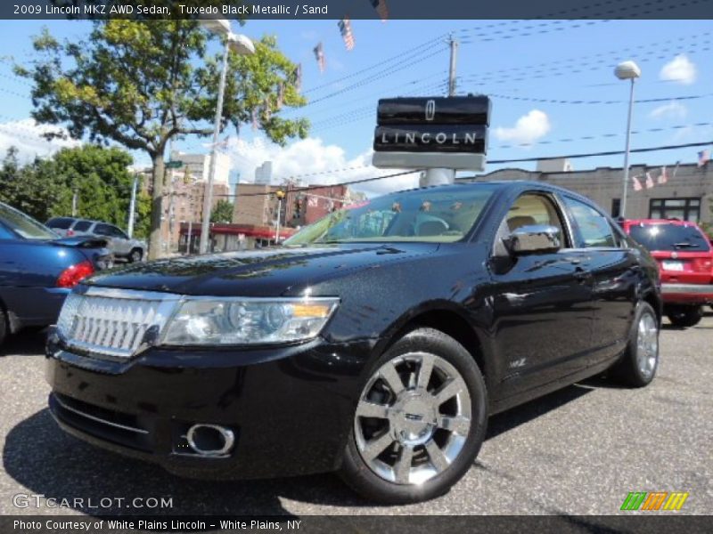 Tuxedo Black Metallic / Sand 2009 Lincoln MKZ AWD Sedan