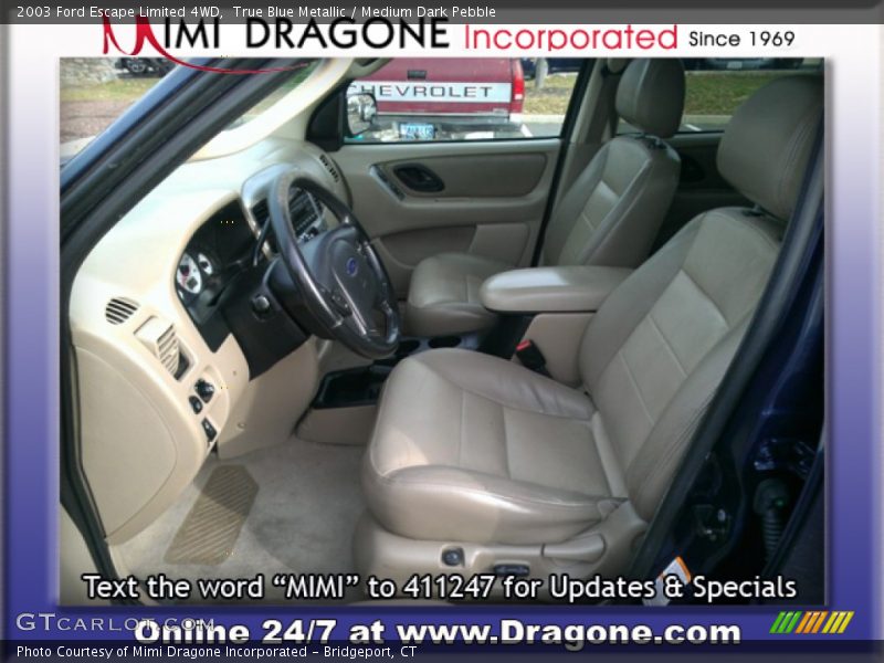 True Blue Metallic / Medium Dark Pebble 2003 Ford Escape Limited 4WD