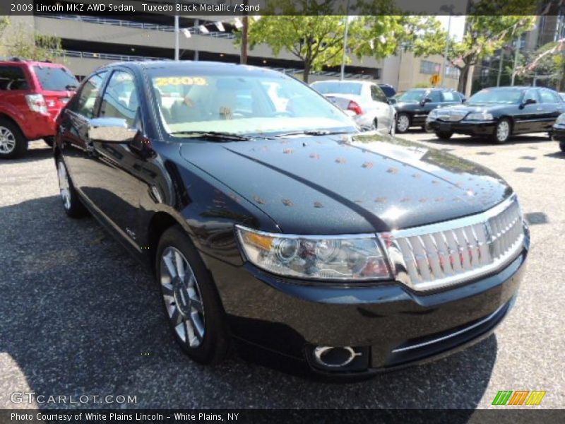 Tuxedo Black Metallic / Sand 2009 Lincoln MKZ AWD Sedan