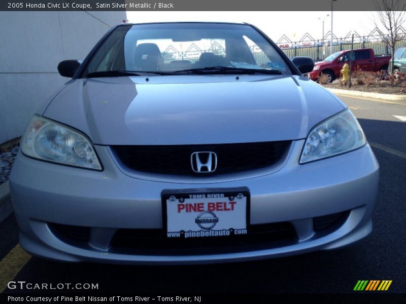 Satin Silver Metallic / Black 2005 Honda Civic LX Coupe