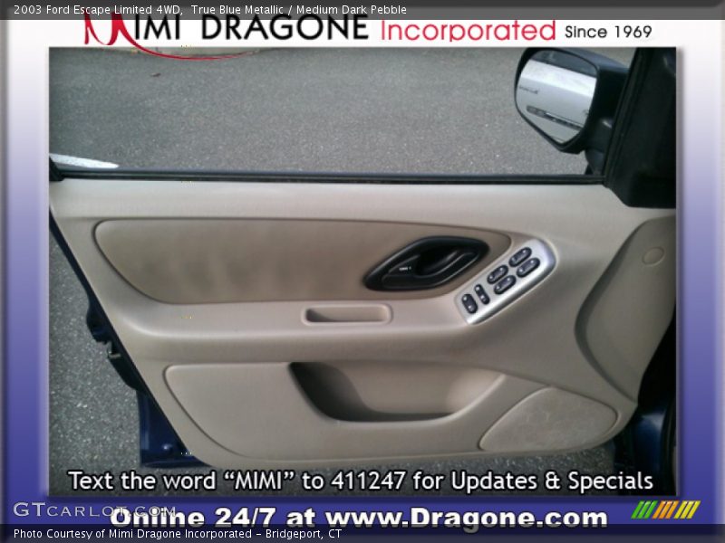 True Blue Metallic / Medium Dark Pebble 2003 Ford Escape Limited 4WD