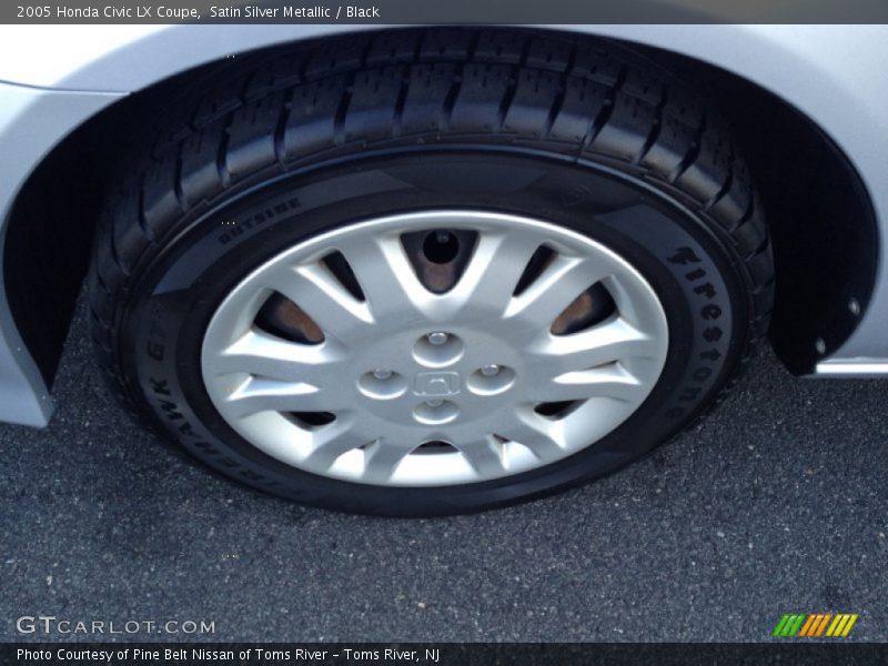 Satin Silver Metallic / Black 2005 Honda Civic LX Coupe