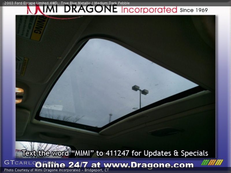 True Blue Metallic / Medium Dark Pebble 2003 Ford Escape Limited 4WD