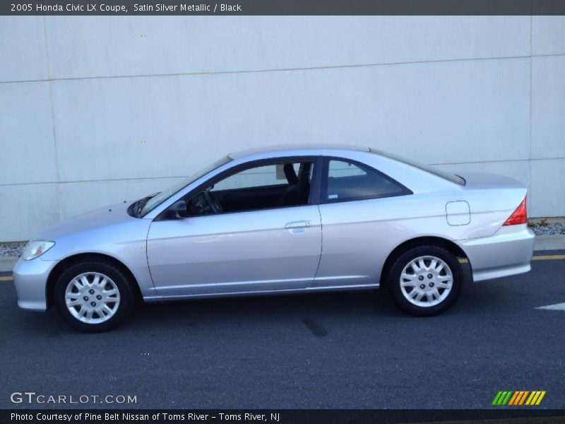 Satin Silver Metallic / Black 2005 Honda Civic LX Coupe