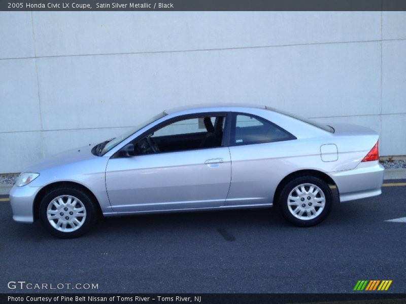 Satin Silver Metallic / Black 2005 Honda Civic LX Coupe