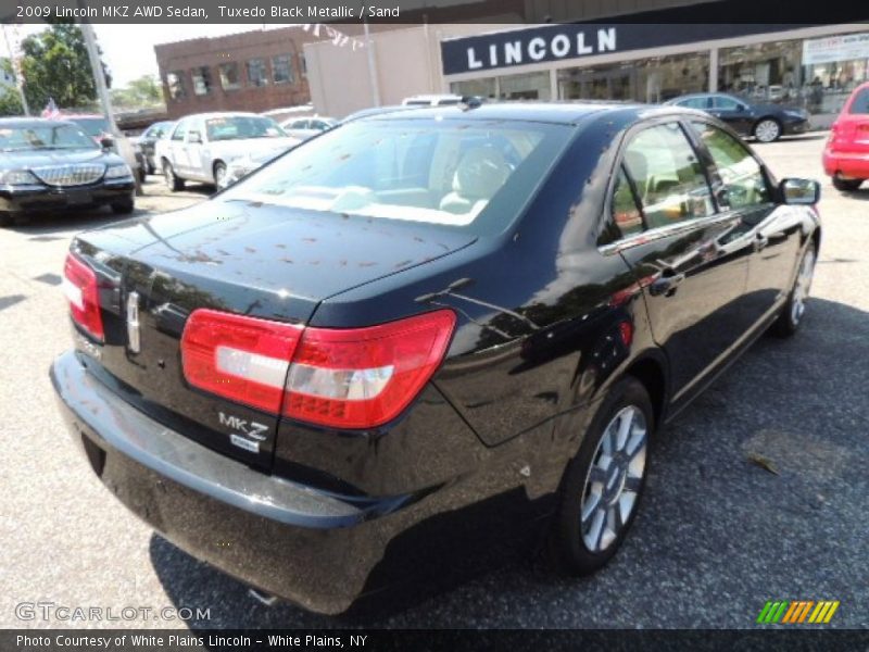 Tuxedo Black Metallic / Sand 2009 Lincoln MKZ AWD Sedan