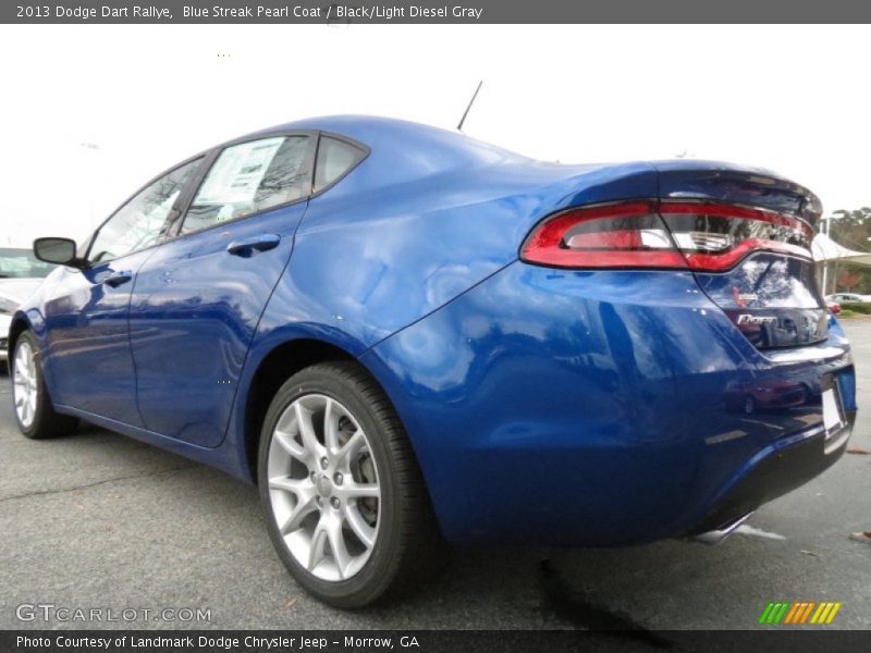 Blue Streak Pearl Coat / Black/Light Diesel Gray 2013 Dodge Dart Rallye