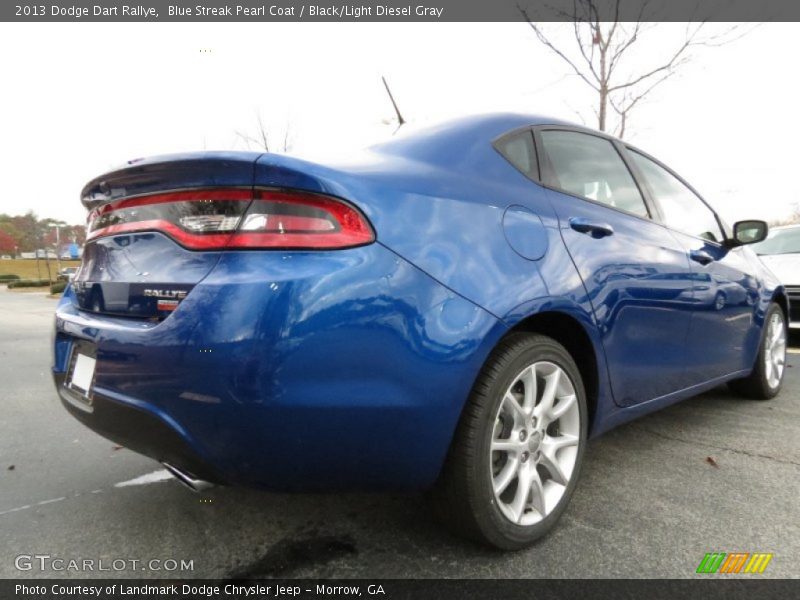 Blue Streak Pearl Coat / Black/Light Diesel Gray 2013 Dodge Dart Rallye