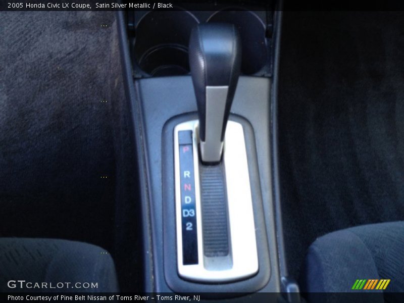 Satin Silver Metallic / Black 2005 Honda Civic LX Coupe