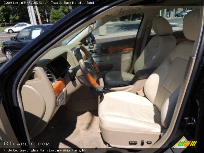 Tuxedo Black Metallic / Sand 2009 Lincoln MKZ AWD Sedan
