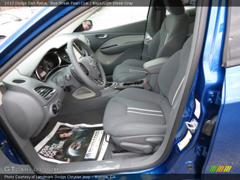 Blue Streak Pearl Coat / Black/Light Diesel Gray 2013 Dodge Dart Rallye