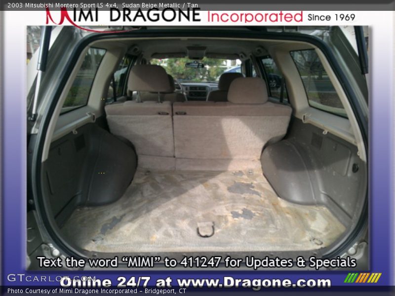 Sudan Beige Metallic / Tan 2003 Mitsubishi Montero Sport LS 4x4