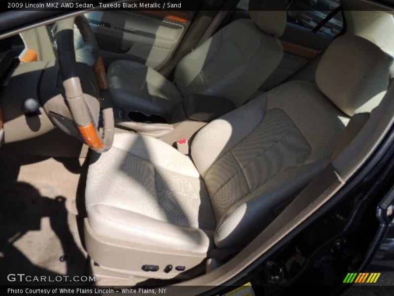 Tuxedo Black Metallic / Sand 2009 Lincoln MKZ AWD Sedan