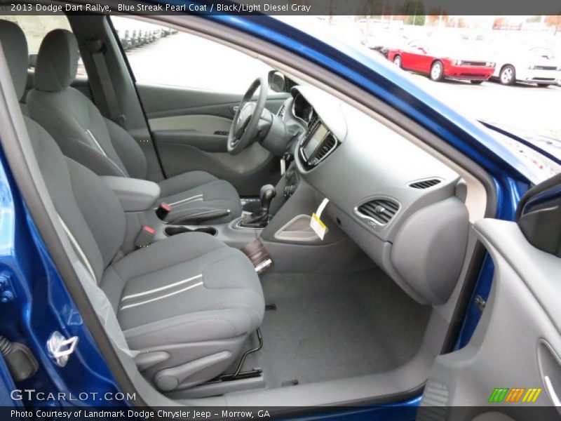 Blue Streak Pearl Coat / Black/Light Diesel Gray 2013 Dodge Dart Rallye