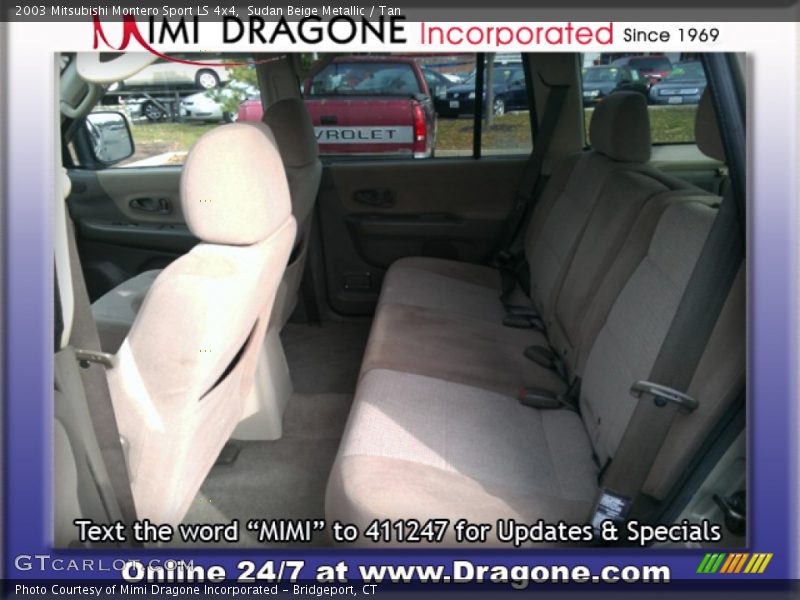 Sudan Beige Metallic / Tan 2003 Mitsubishi Montero Sport LS 4x4