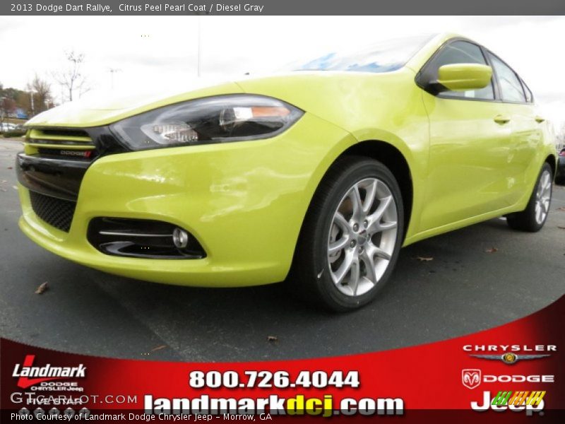 Citrus Peel Pearl Coat / Diesel Gray 2013 Dodge Dart Rallye