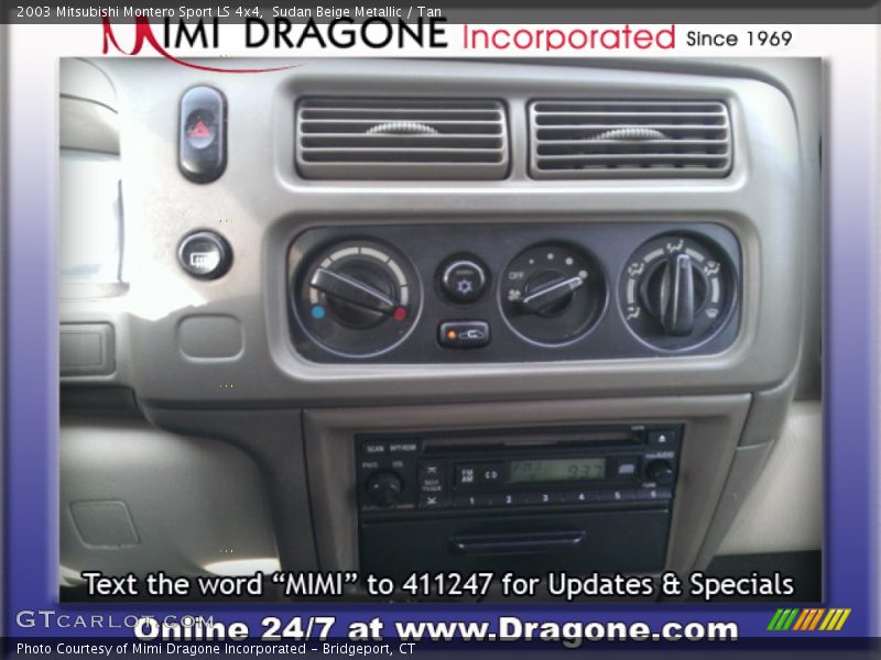 Sudan Beige Metallic / Tan 2003 Mitsubishi Montero Sport LS 4x4