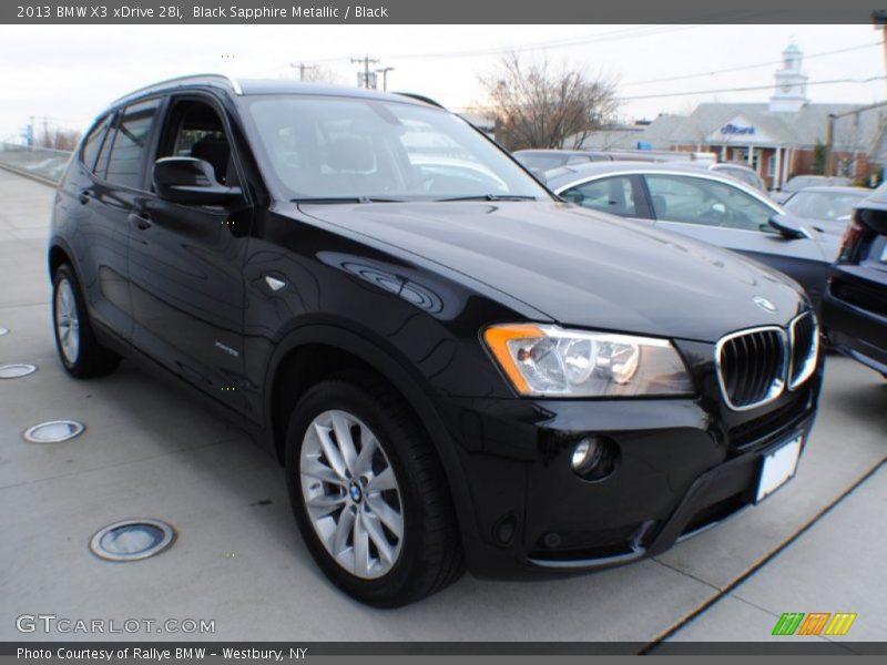 Black Sapphire Metallic / Black 2013 BMW X3 xDrive 28i