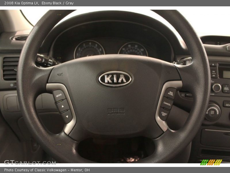Ebony Black / Gray 2008 Kia Optima LX