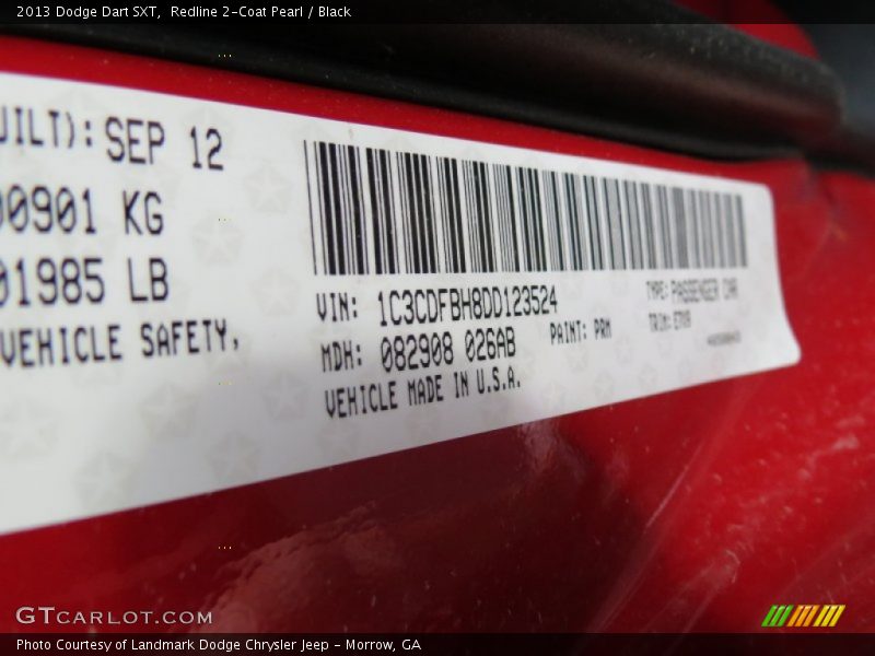 Redline 2-Coat Pearl / Black 2013 Dodge Dart SXT