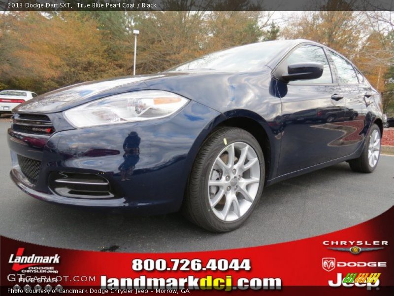True Blue Pearl Coat / Black 2013 Dodge Dart SXT
