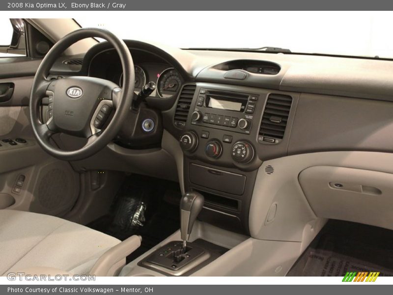 Ebony Black / Gray 2008 Kia Optima LX