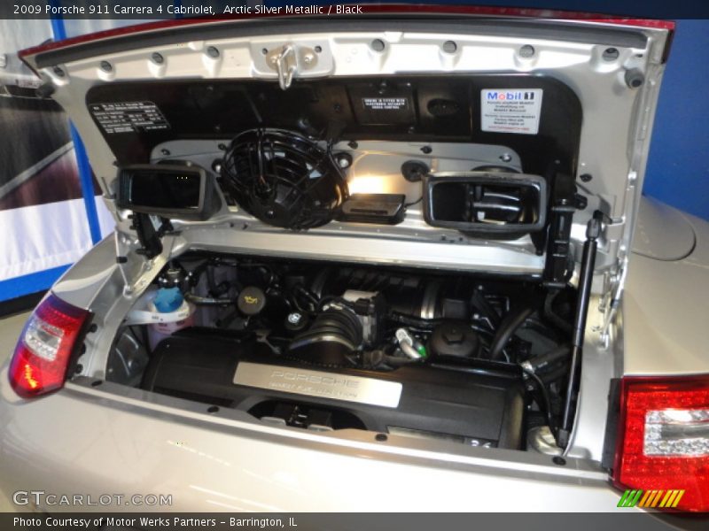 Arctic Silver Metallic / Black 2009 Porsche 911 Carrera 4 Cabriolet