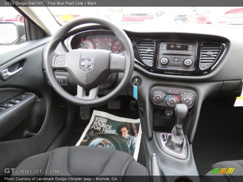 True Blue Pearl Coat / Black 2013 Dodge Dart SXT