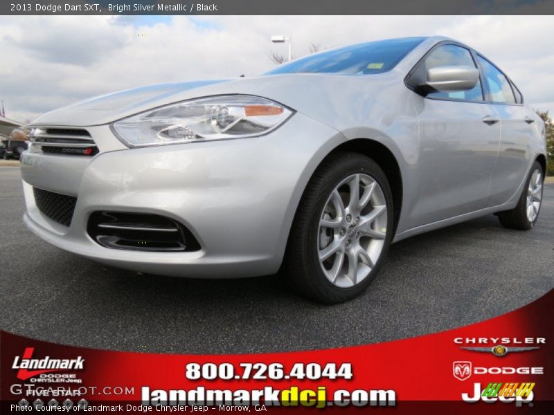 Bright Silver Metallic / Black 2013 Dodge Dart SXT