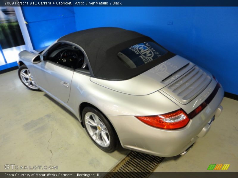 Arctic Silver Metallic / Black 2009 Porsche 911 Carrera 4 Cabriolet