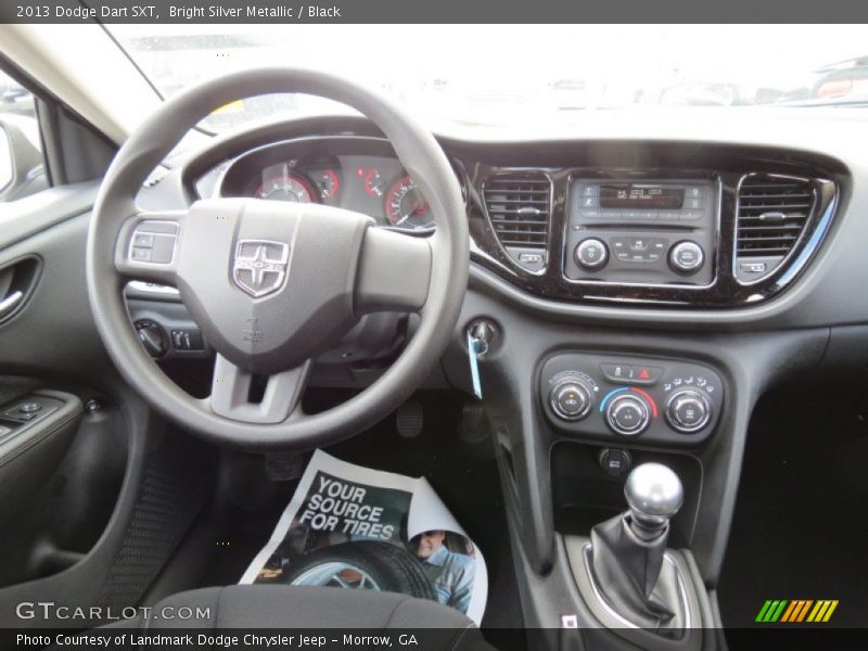 Bright Silver Metallic / Black 2013 Dodge Dart SXT