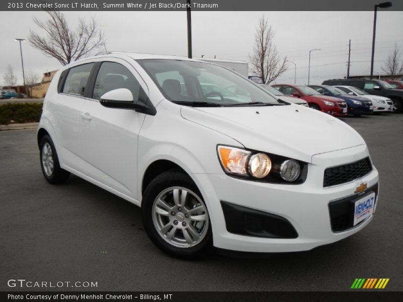 Summit White / Jet Black/Dark Titanium 2013 Chevrolet Sonic LT Hatch