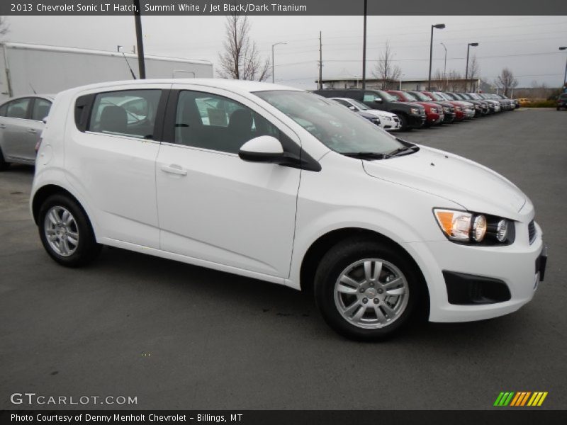 Summit White / Jet Black/Dark Titanium 2013 Chevrolet Sonic LT Hatch