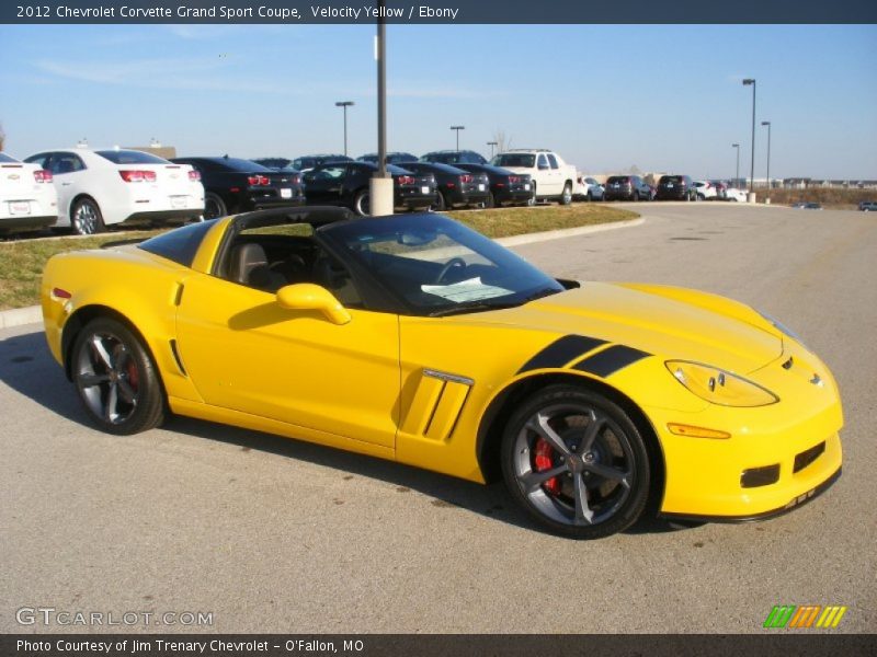 Velocity Yellow / Ebony 2012 Chevrolet Corvette Grand Sport Coupe