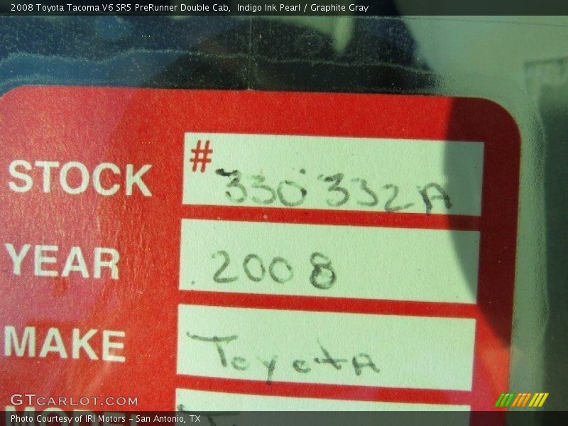 Indigo Ink Pearl / Graphite Gray 2008 Toyota Tacoma V6 SR5 PreRunner Double Cab