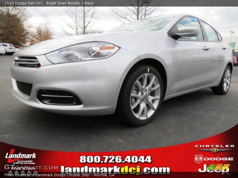 Bright Silver Metallic / Black 2013 Dodge Dart SXT